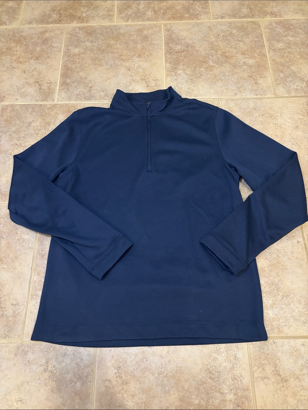Rhone Men's Med Commuter Navy Quarter-Zip Pullover Sweater